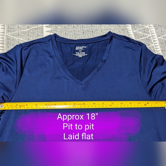 TEX2FIT size med ladies, navy colour T shirt, EUC - Picture 5 of 11